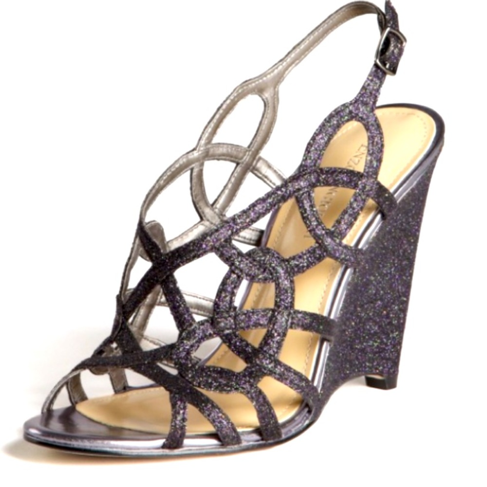 Peep Toe Sparkle Wedges